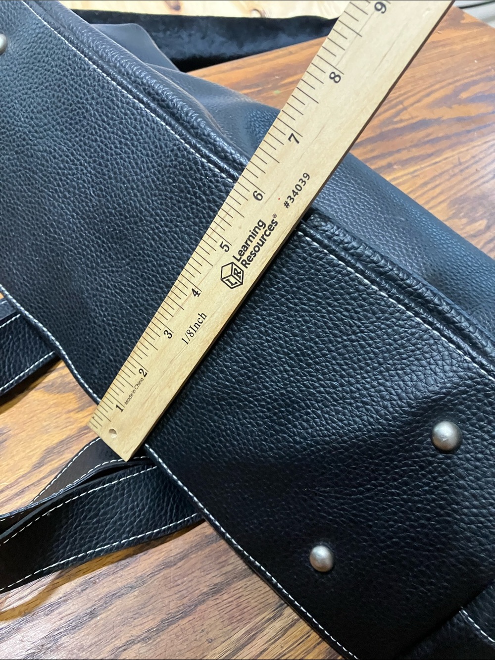 No Brand Large Black Satchel – Black Faux Leather - Picture 11 of 14